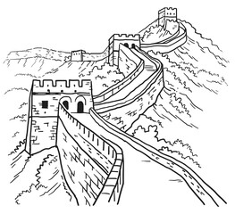 Great Wall of China illustration