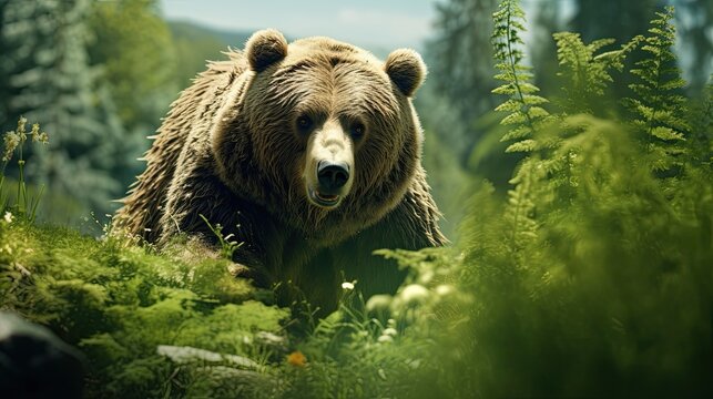 A bear who decided to devote himself to exploring wild flora