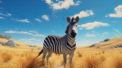 A zebra organizing her own modeling agency in the steppe