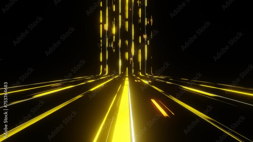 Fototapete Waves of dynamic waveforms with effects, creating a visually rhythmic and harmonious composition	