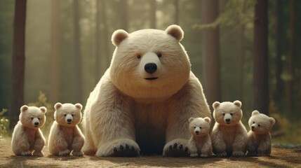 A bear creating his own line of bear toys