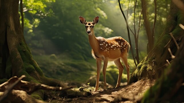 A doe giving a lecture on graphology at a forest school