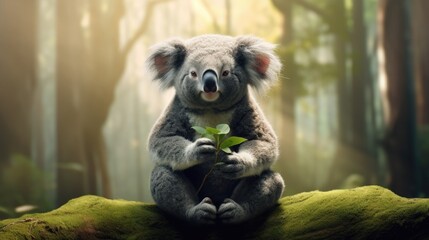 Koala having a meditation session
