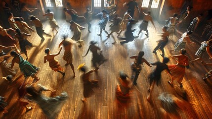 Dancers in a Wooden Room - Bengal Style