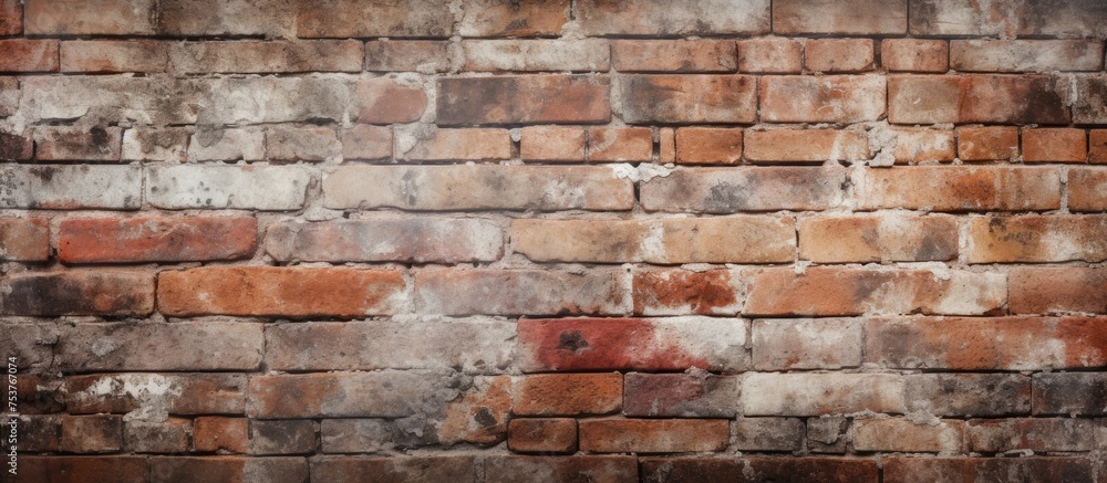 Canvas Prints Distressed Brick Wall Texture with Vintage Appearance