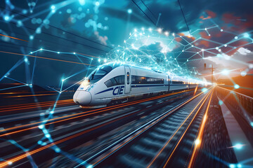 high-speed train driving in network data