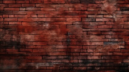 Un mur de briques rouges éclairées.