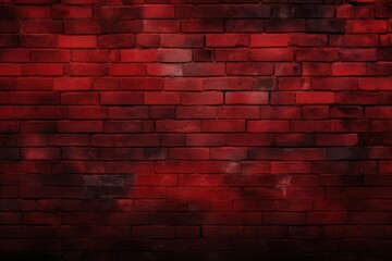Un mur de briques rouges éclairées. - obrazy, fototapety, plakaty