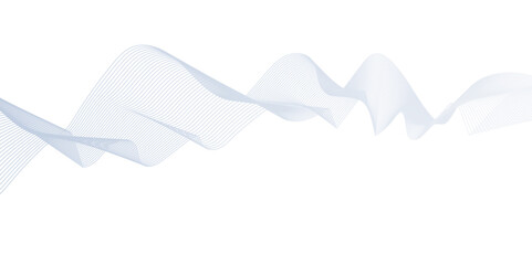 Abstract wavy lines flowing curve gradient color on transparent background. Abstract white background colorful lines. modern wavy stripes on white background isolated.