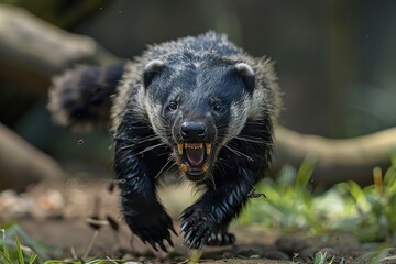 A honey badger showing unmatched aggression in combat