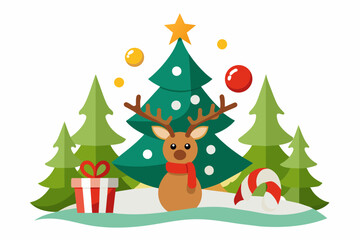 christmas vector on white background