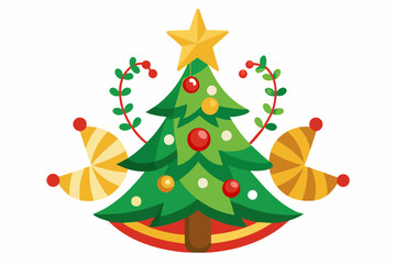 christmas vector on white background