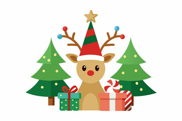 christmas vector on white background