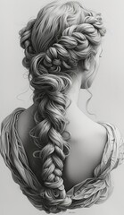 generative ai black and white portrait of a woman