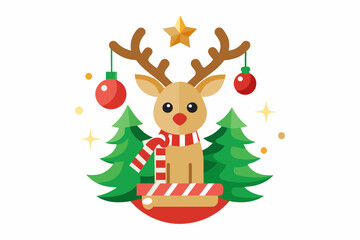 christmas vector on white background