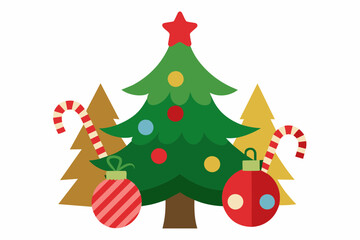 christmas vector on white background