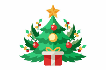 christmas vector on white background