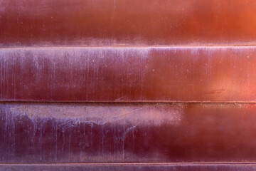 Rusty metal red wall. Background or Texture. Building Material, Construction. Horizontal Plane 