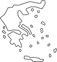 dot line drawing of greece map. - 753771812