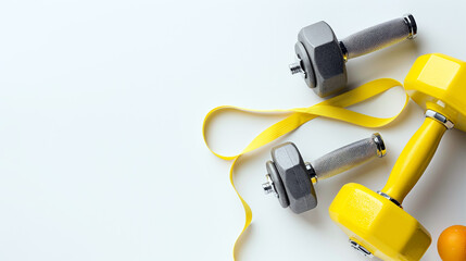 Fitness banner on white 