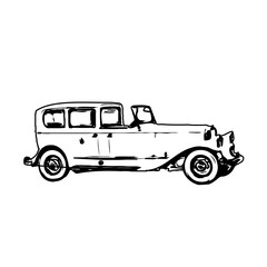 Classic and unique car sketch with transparent background