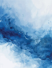 Swirls of blue and white dance harmoniously, creating a sense of peaceful movement and serene beauty