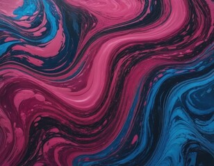 Abstract pink and blue marble pattern background with fluid lines and swirls. - obrazy, fototapety, plakaty