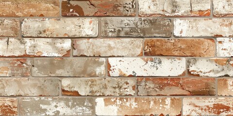 A brick wall with a brown and white color scheme