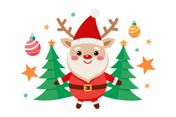 merry christmas vector svg on white background