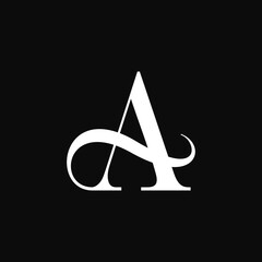 Letter A Logo Design Monogram Elegant and Luxury 