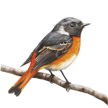 Redstart, Isolated Transparent Background Images, PNG