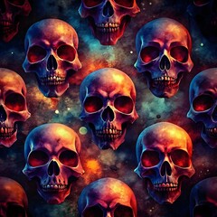 Surreal Skulls in Cosmic Setting
