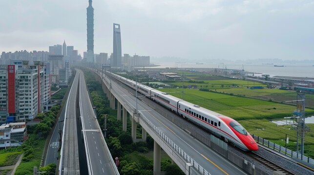 The Fuxing High-Speed Railway crosses the Taiwan Strait and ends at the 101 Building