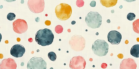 A colorful pattern of small circles is displayed on a white background - obrazy, fototapety, plakaty