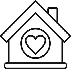 Share home care love icon outline vector. Give love support. Payment project