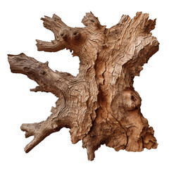 The oak tree s bark isolated on transparent background