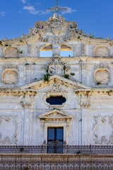 Fototapeta na wymiar Facade of baroque church Santa Lucia alla Badia on Piazza Duomo, Syracuse, Sicily, Italy