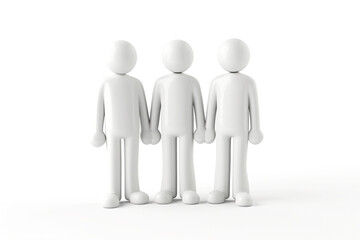 people 3d icon, on white background