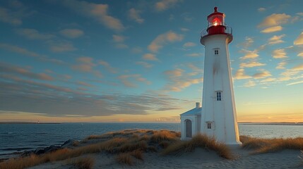 white and red lighthouse