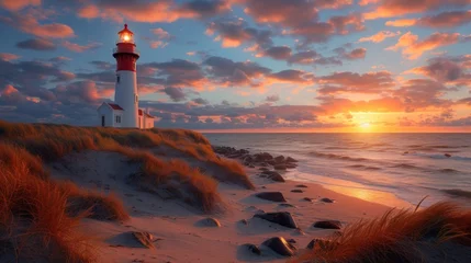 Rolgordijnen lighthouse on the coast © Jeeraphat