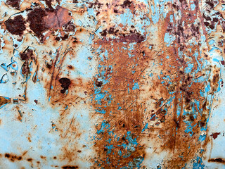 Rusty metal background, grunge-rusted metal texture, and oxidized metal background. Old metal iron panel.