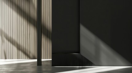 Obraz premium Minimalist Interior Design with Natural Light and Shadows