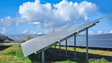 photovoltaic park panels energy electricity  sunny day