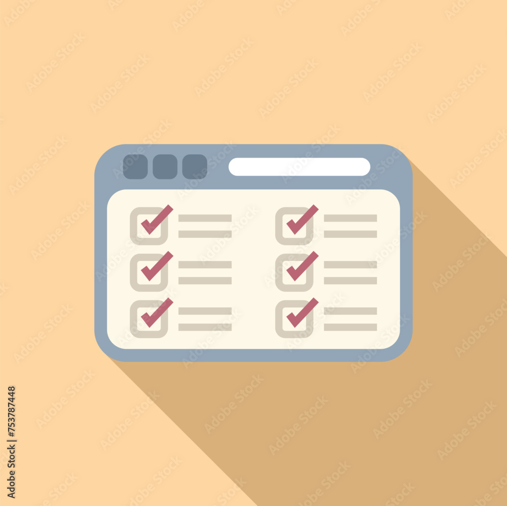 Poster online web registration icon flat vector. form number device. digital step data