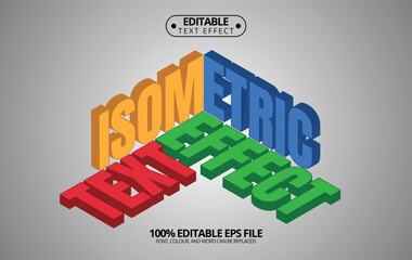 Isometric style Editable Text Effect