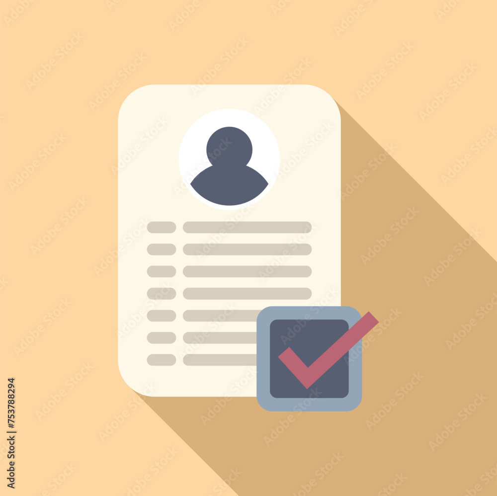 Poster new form paper icon flat vector. form device computer. editable join factor