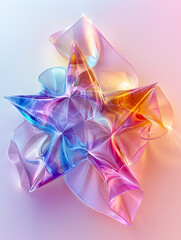 Symmetrical Starlight: A Dreamy Acrylic Vision in Vivid Colors created with Generative AI technology