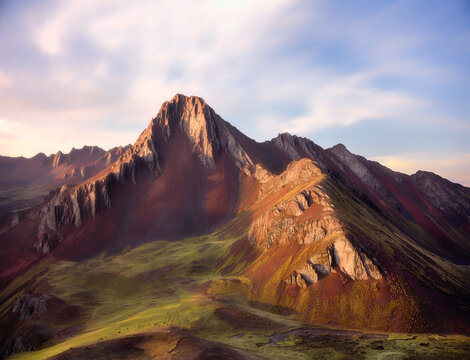 Dreamy Andean mountain landscape