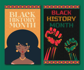 Black History Verticak banner template