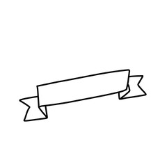 Ribbon doodle vector